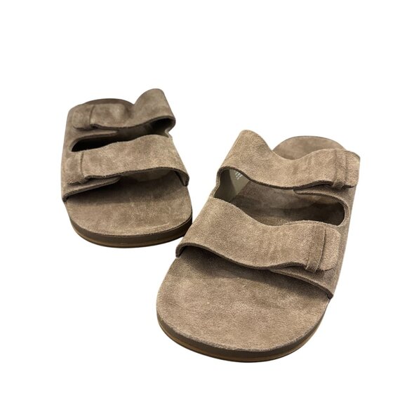 Reef Men's Ojai Two Bar Brown Leather Slide Sandals, Size 11 WORN ONCE - Picture 1 of 9